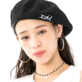 エックスガール(X-girl)の新品 試着のみ タグ付き 17ss 完売ベレー帽(ハンチング/ベレー帽)