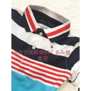 トミーヒルフィガー(TOMMY HILFIGER)の新品トミーヒルフィガー半袖ボーダーポロシャツ18m24m 80 90(ブラウス)