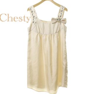 チェスティ(Chesty)のChesty ワンピース サイズ0 ホワイト チェスティ レディース (ミニワンピース)