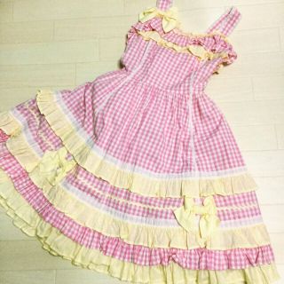 【訳あり】Angelic pretty ギンガムチェック　カップケーキ　JSK