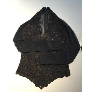 タダシショウジ(TADASHI SHOJI)のTADASHI タダシ ブラウス シースルー ビジュー ブラック チッチ様専用(シャツ/ブラウス(長袖/七分))