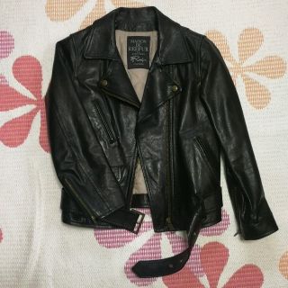美品☆ メゾンドリーファー ラムレザー ノーカラー ライダース