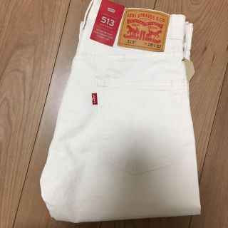 リーバイス(Levi's)の【新品】正規品リーバイス LEVIS513 w28 ホワイト ストレッチ(デニム/ジーンズ)