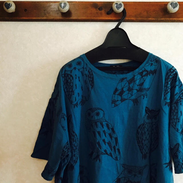 l'atelier du savon(アトリエドゥサボン)のBlue様専用  marbleSUD  大人気 BIGOWL フクロウ レディースのトップス(Tシャツ(半袖/袖なし))の商品写真