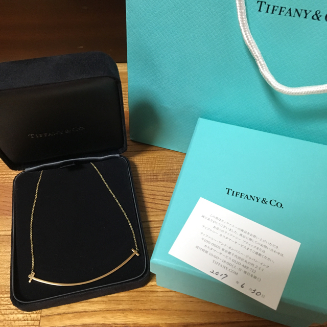 Tiffany & Co. - 【新品未使用】ティファニー Tスマイルネックレス イエローゴールド