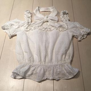 リズリサ(LIZ LISA)のリズリサ キャンブリックトップス 美品(シャツ/ブラウス(半袖/袖なし))