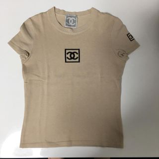 シャネル(CHANEL)の正規品  シャネル サマーニット トップス Tシャツ ベージュ(カットソー(半袖/袖なし))