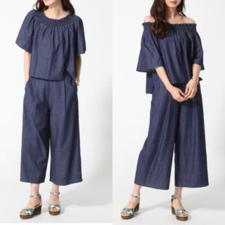 グローバルワーク(GLOBAL WORK)の【美品】オフショルセットアップ(セット/コーデ)