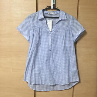 オフオン(OFUON)の新品未使用  オフオン  チェックシャツ(シャツ/ブラウス(半袖/袖なし))