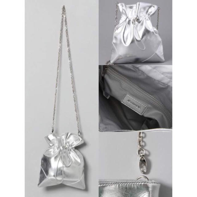JEANASIS(ジーナシス)のメタリックシボリミニ シルバー レア レディースのバッグ(ショルダーバッグ)の商品写真