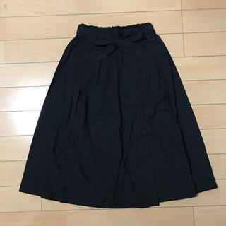 サマンサモスモス(SM2)のSM2 黒 スカート リボン(ひざ丈スカート)