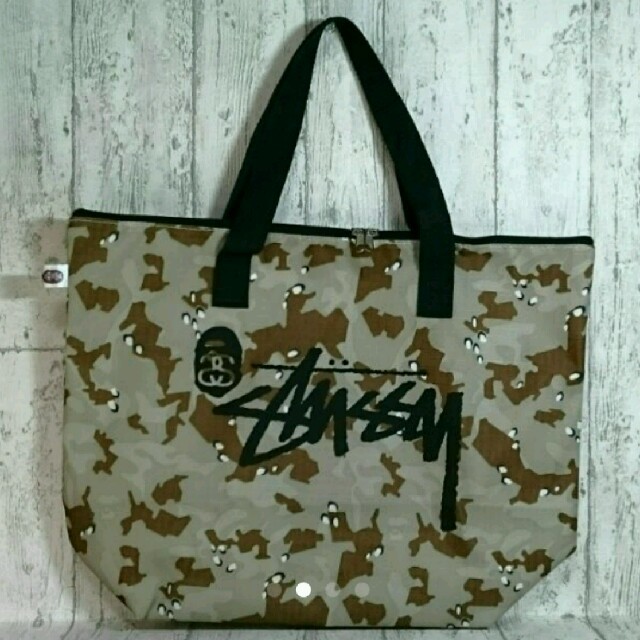 A BATHING APE - A BATHING APE × stussy コラボトートバッグの通販 by