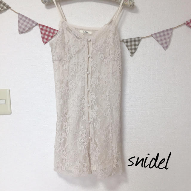 SNIDEL(スナイデル)のsnidel 総レースcamiワンピ♡♡ レディースのワンピース(ひざ丈ワンピース)の商品写真