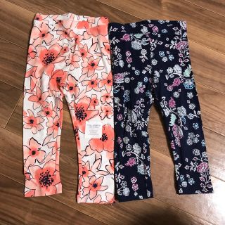 オールドネイビー(Old Navy)の新品♡オールドネイビー♡花柄レギンス2本セット♡人気完売商品2T(パンツ/スパッツ)