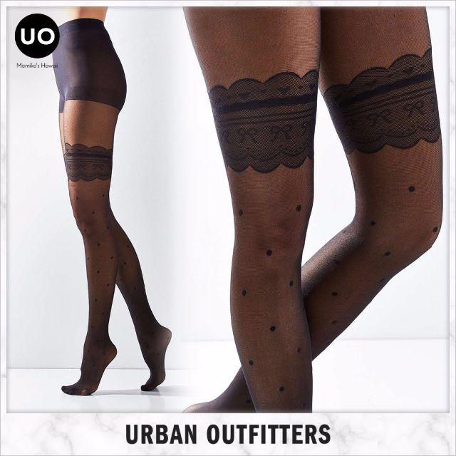 Urban Outfitters(アーバンアウトフィッターズ)の【新品】Urban Outfitters ドット柄 レースガータータイツ☆ レディースのレッグウェア(タイツ/ストッキング)の商品写真
