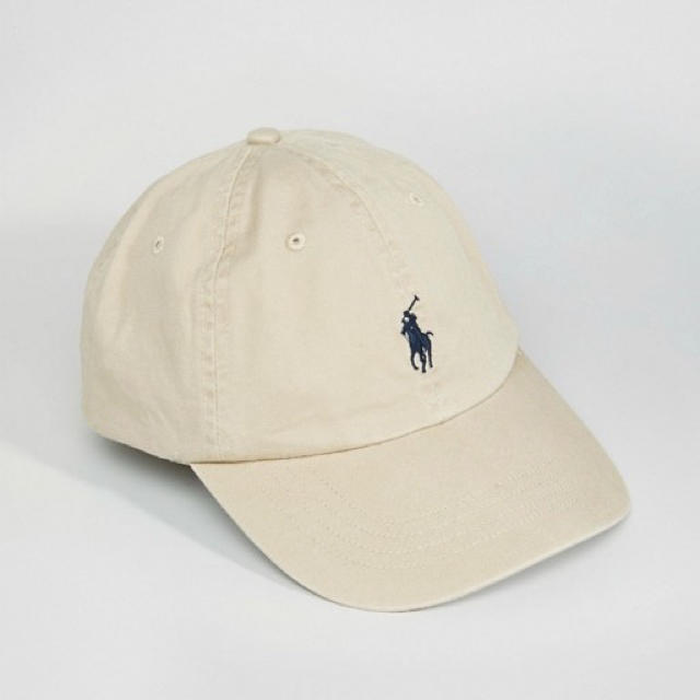POLO RALPH LAUREN(ポロラルフローレン)の【新品】Polo Ralph Lauren ベースボールキャップ　帽子　ベージュ レディースの帽子(キャップ)の商品写真