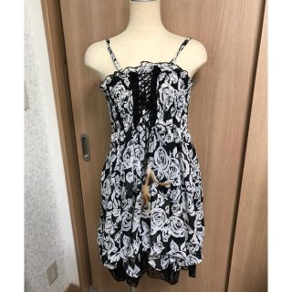 アベイル(Avail)の7/10.11限定SALE！！大きいサイズ☆バラ柄キャミワンピ4Ｌ☆新品未使用(ミニワンピース)