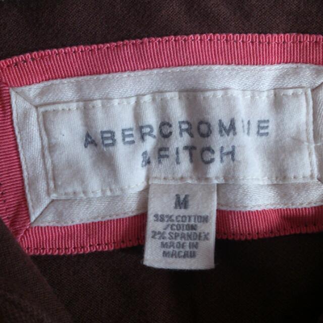 Abercrombie&Fitch(アバクロンビーアンドフィッチ)のアバクロ 半袖 ポロシャツ 茶 レディースのトップス(ポロシャツ)の商品写真