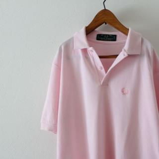 フレッドペリー(FRED PERRY)のフレッドペリー　ポロシャツ　ピンク　イングランド製　古着(ポロシャツ)