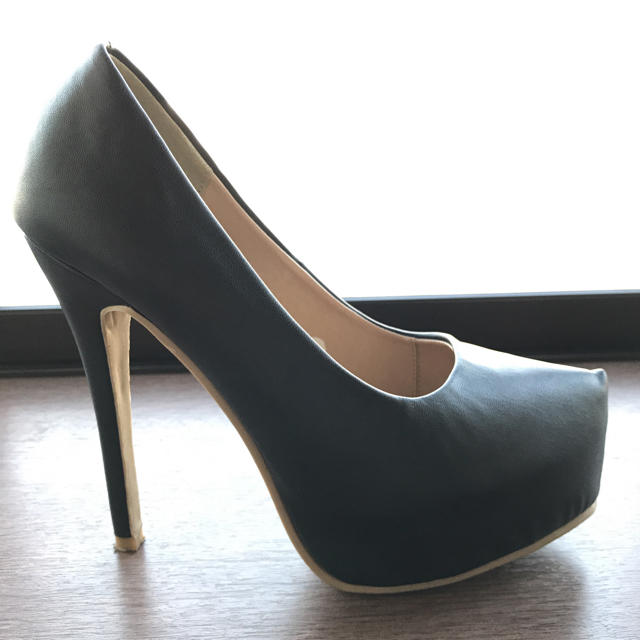 厚底 ハイヒール ブラック Mafmof レディースの靴/シューズ(ハイヒール/パンプス)の商品写真