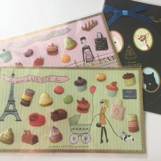 ラデュレ(LADUREE)のラデュレ 3Dシールとカードセット(シール)