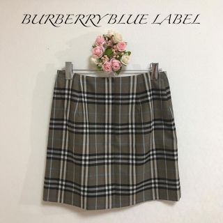 バーバリー(BURBERRY)のバーバリーブルーレーベル♡チェック柄スカート(ミニスカート)