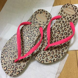 ハワイアナス(havaianas)のレオパード ビーサン(ビーチサンダル)