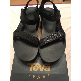 テバ(Teva)の新品 限定価格あり teva テバ 厚底 黒 レザー(サンダル)