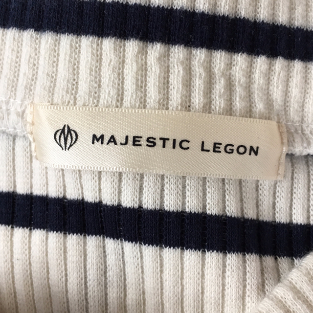 MAJESTIC LEGON(マジェスティックレゴン)のMAJESTIC LEGON ５分袖ボーダートップス レディースのトップス(ニット/セーター)の商品写真