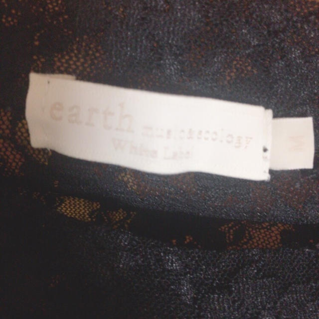 earth music & ecology(アースミュージックアンドエコロジー)の【ぴぅ様専用】earth music & ecology レースブラウスブラック レディースのトップス(シャツ/ブラウス(半袖/袖なし))の商品写真