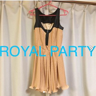 ロイヤルパーティー(ROYAL PARTY)のROYAL PARTY♡レザー使いシフォンワンピ(ミニワンピース)