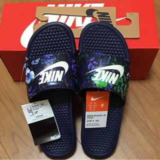 ナイキ(NIKE)の☆新品☆NIKE BENASSI JDI ベナッシ 花柄 ブルー系 26cm(サンダル)