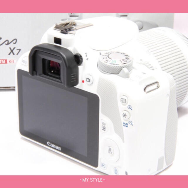 Canon(キヤノン)の🌸赤ワイン❤️さま用ページ🌸キャノンEOS Kiss X7ホワイト🌸 スマホ/家電/カメラのカメラ(デジタル一眼)の商品写真