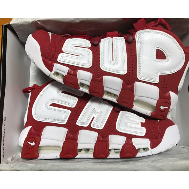 Supreme(シュプリーム)のゆゆ様専用　Supreme Nike Air More Uptempo Red① メンズの靴/シューズ(スニーカー)の商品写真