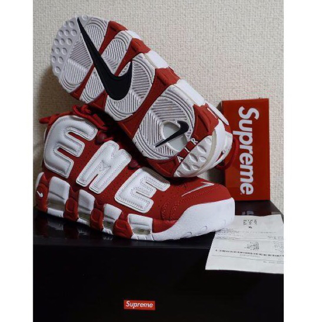 Supreme(シュプリーム)のゆゆ様専用　Supreme Nike Air More Uptempo Red① メンズの靴/シューズ(スニーカー)の商品写真