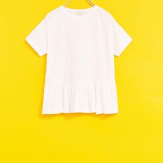 ザラキッズ(ZARA KIDS)のZARA♡裾フリルTシャツ(Tシャツ/カットソー)