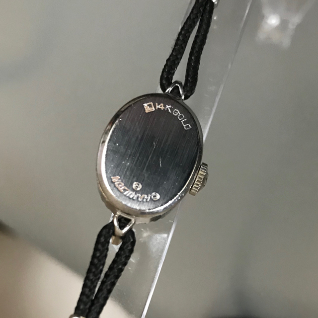ハミルトン 手巻き式 14KWG ダイヤベゼル 1940年代 アンティーク