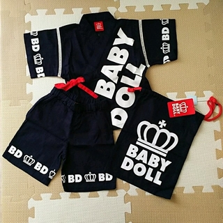 ベビードール(BABYDOLL)のりょぴ様⭐️80cm 新品  ベビードール 袋付き 甚平(甚平/浴衣)