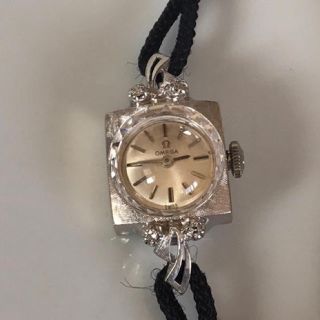 オメガ(OMEGA)の(Lapin-Lapin様専用)オメガ アンティーク時計 14k 上下小粒ダイヤ(腕時計)