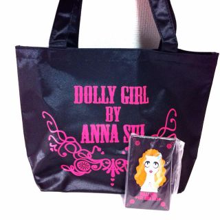 ドーリーガールバイアナスイ(DOLLY GIRL BY ANNA SUI)のパスケースチャーム付き♡ロゴバッグ(トートバッグ)