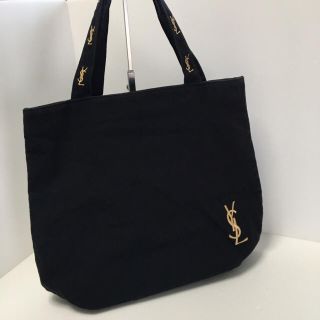 イヴサンローランボーテ(Yves Saint Laurent Beaute)のイヴ・サンローラン キャンバストートバック ゴールドロゴ刺繍  美品です(トートバッグ)