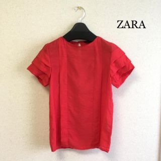 ザラ(ZARA)のZARA * 赤ブラウス(シャツ/ブラウス(半袖/袖なし))