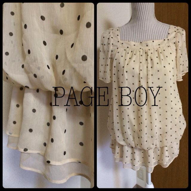 PAGEBOY(ページボーイ)のドット柄シフォンチュニック レディースのトップス(チュニック)の商品写真