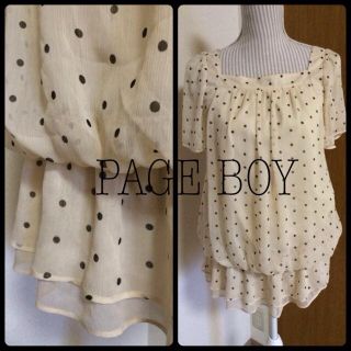 ページボーイ(PAGEBOY)のドット柄シフォンチュニック(チュニック)