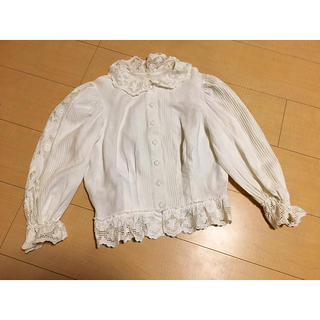 サンタモニカ(Santa Monica)のused white cotton blouse(シャツ/ブラウス(長袖/七分))