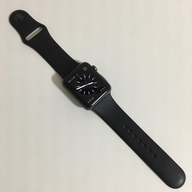 Apple Watch 42mm aluminum ブラックスポーツバンド - www