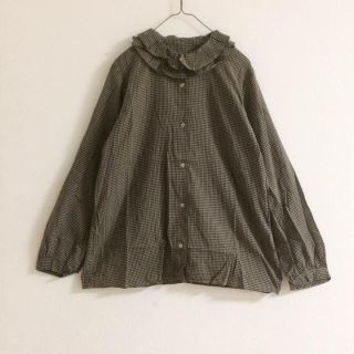 ネストローブ(nest Robe)のネストローブ（nest robe）ボイルチェック フリルブラウス(シャツ/ブラウス(長袖/七分))