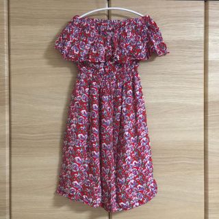 エイチアンドエム(H&M)のオフショルダー 花柄ミニワンピース(ミニワンピース)