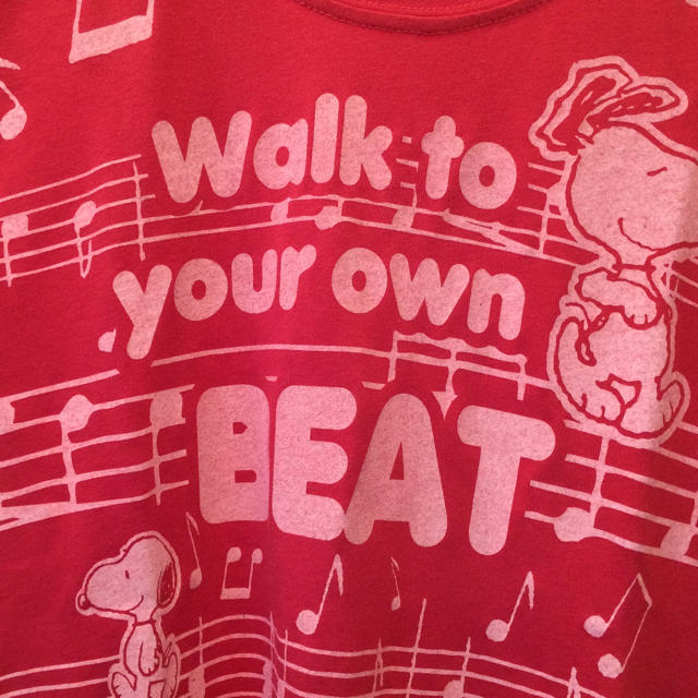 PEANUTS(ピーナッツ)のレディース peanutsのsnoopyの音符 Tシャツ レディースのトップス(Tシャツ(半袖/袖なし))の商品写真