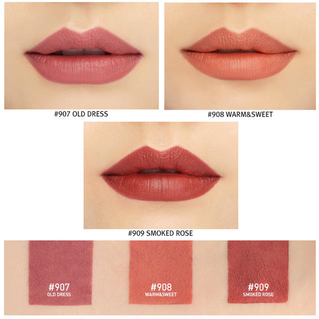 3CE MATTE LIP マットリップ 口紅 #907 909